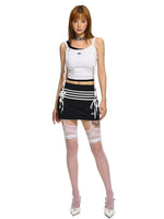 Color Block Mock Two-Piece Halter Top