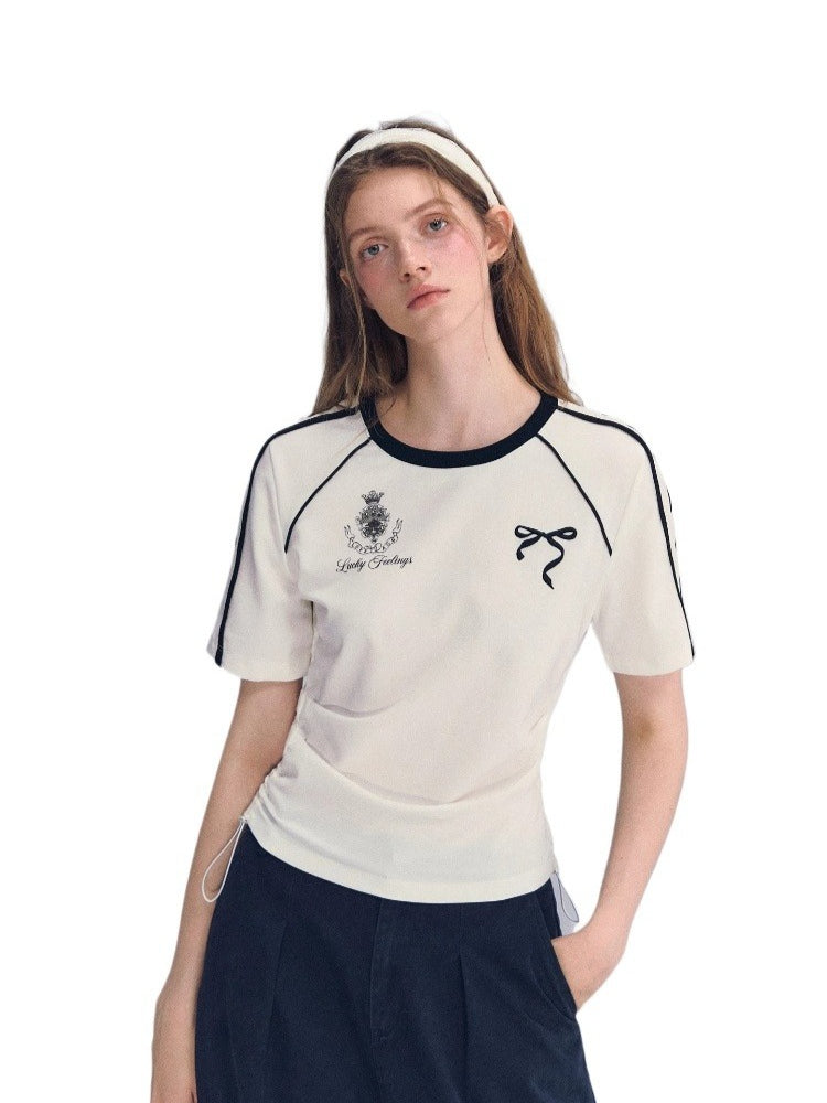 Contrast Drawstring Tee