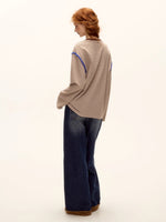 Striped Embroidered Cotton Blend T-shirt