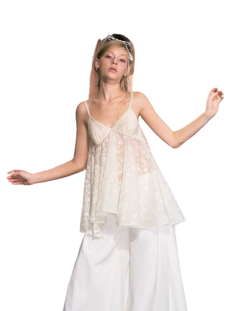 Embroidered Lace Cami