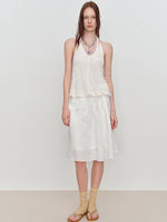 Irregular Jacquard Plaid A-line Skirt