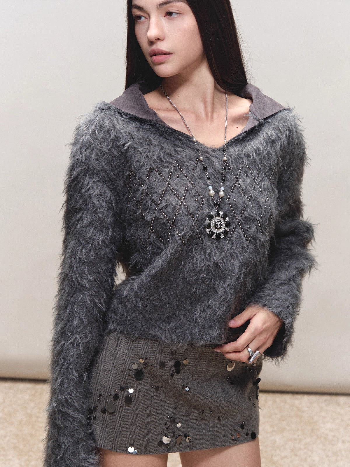 Sequin Low-Rise Bodycon Mini Skirt