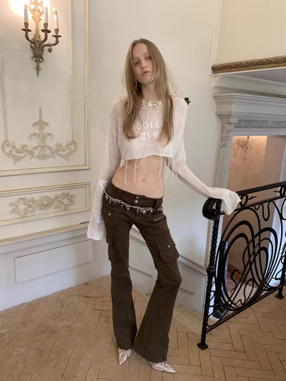 Mohair Sequin Sheer Top