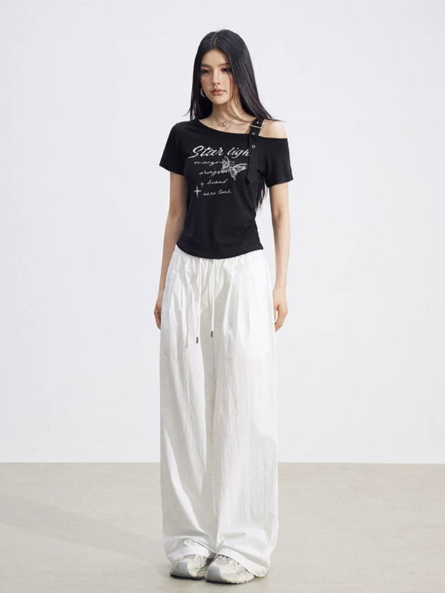 Butterfly Off-Shoulder Tee