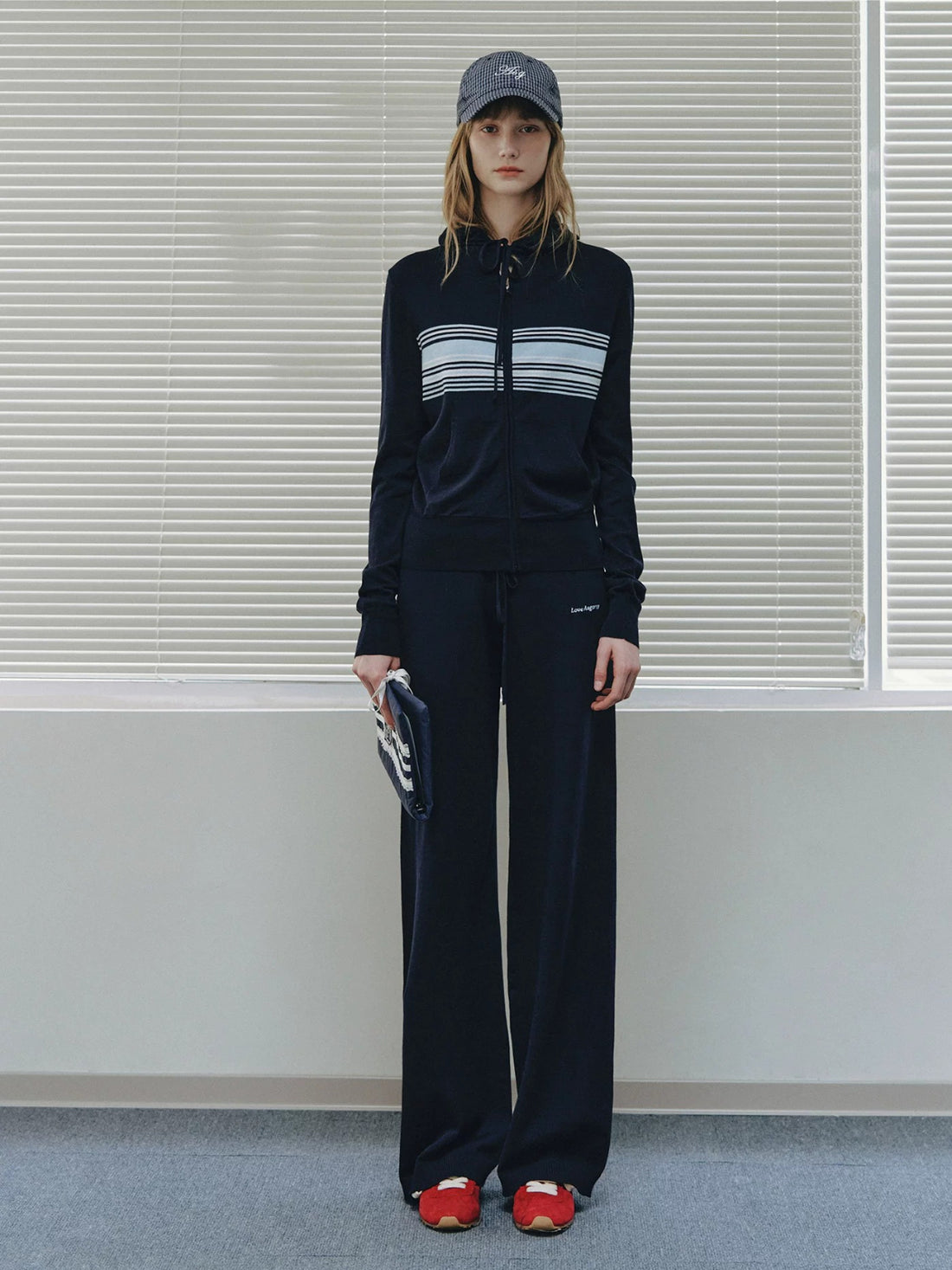 Striped Knit Three Piece Set