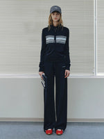 Striped Knit Three Piece Set