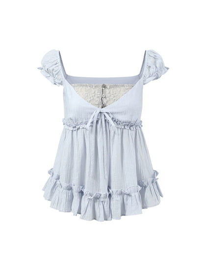 Faux Layer Lace Top