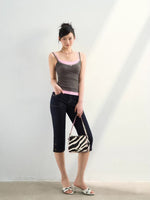 Contrast Lace Strap Tank