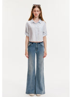 Washed Wide Leg Jeans