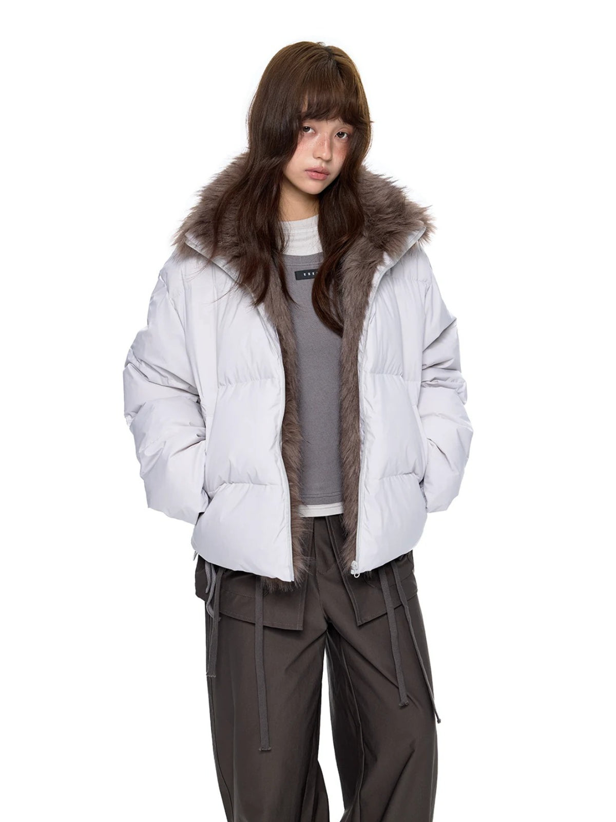 Vintage Fur Collar Down