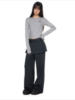 Layered Straight Pants