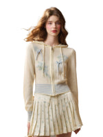 Mohair and Satin Cardigan & Skirt Set