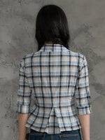 Plaid Ruched Shirt