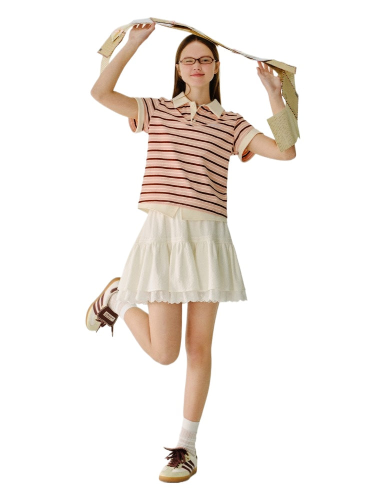 Ballet A-Line Lace Short Skirt