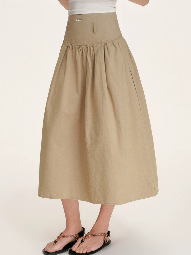 High Waist A Line Skirt