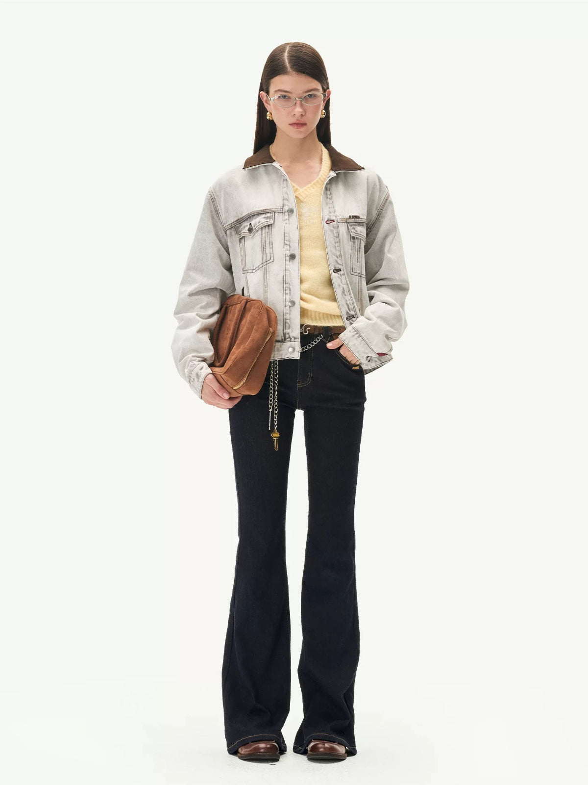 Vintage Raw Denim Slim Flare Jeans