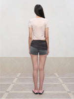 Regular-Shoulder Round Neck Short-Sleeve T-Shirt