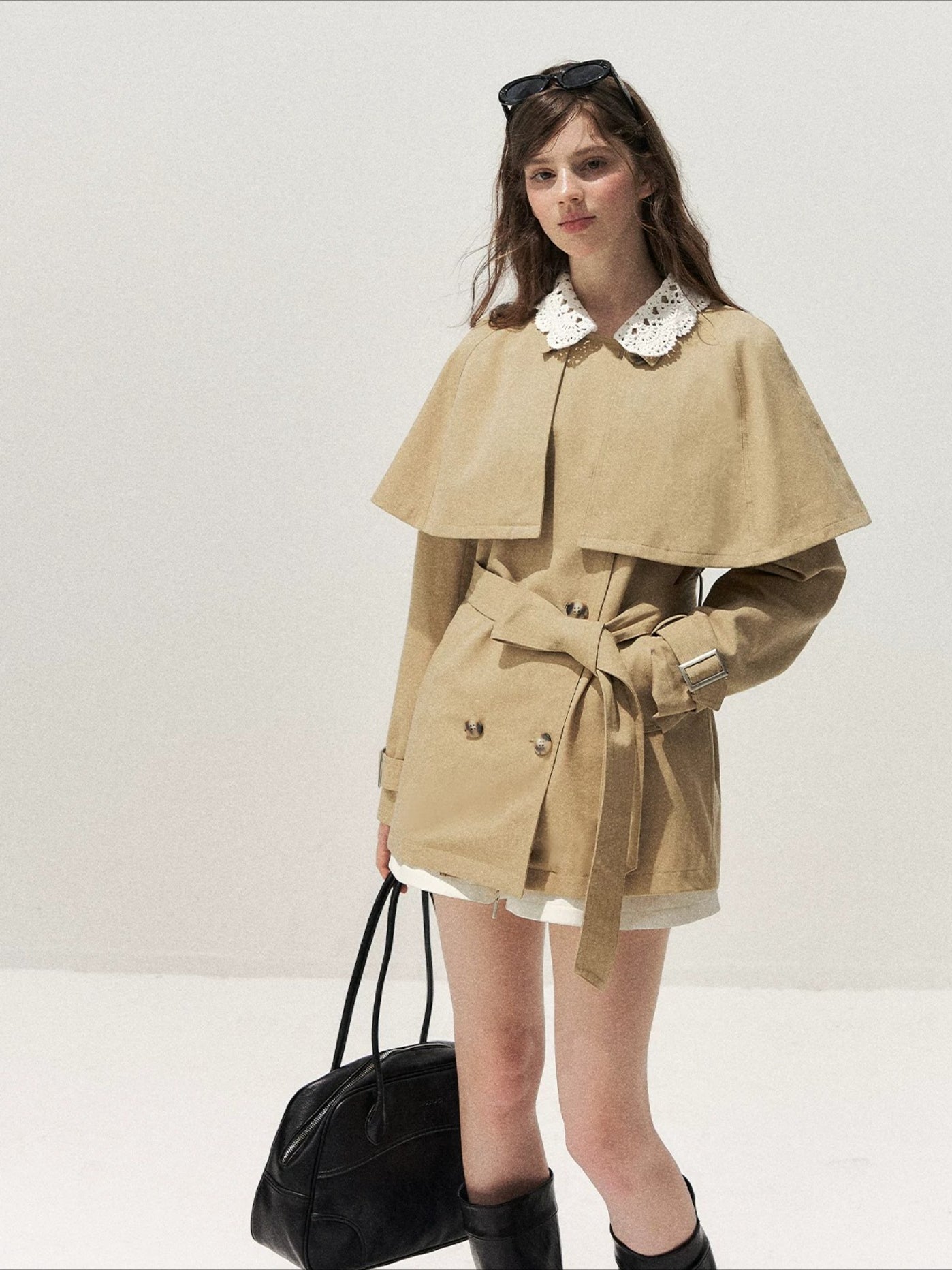 Detachable Cape Trench Coat