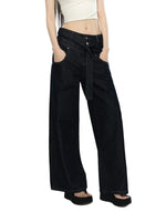 Embroidered Straight Denim Jeans