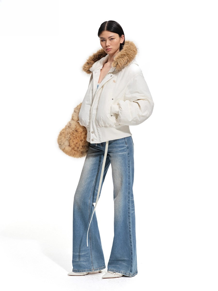 Polar Eco-Faux Fox Fur Down Jacket