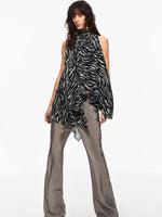 Zebra Halter Layer Top