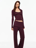 Layered Yoga Pants Set