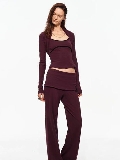 Layered Yoga Pants Set