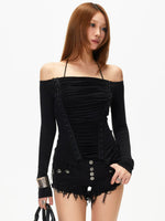 Off Shoulder Ruched Top