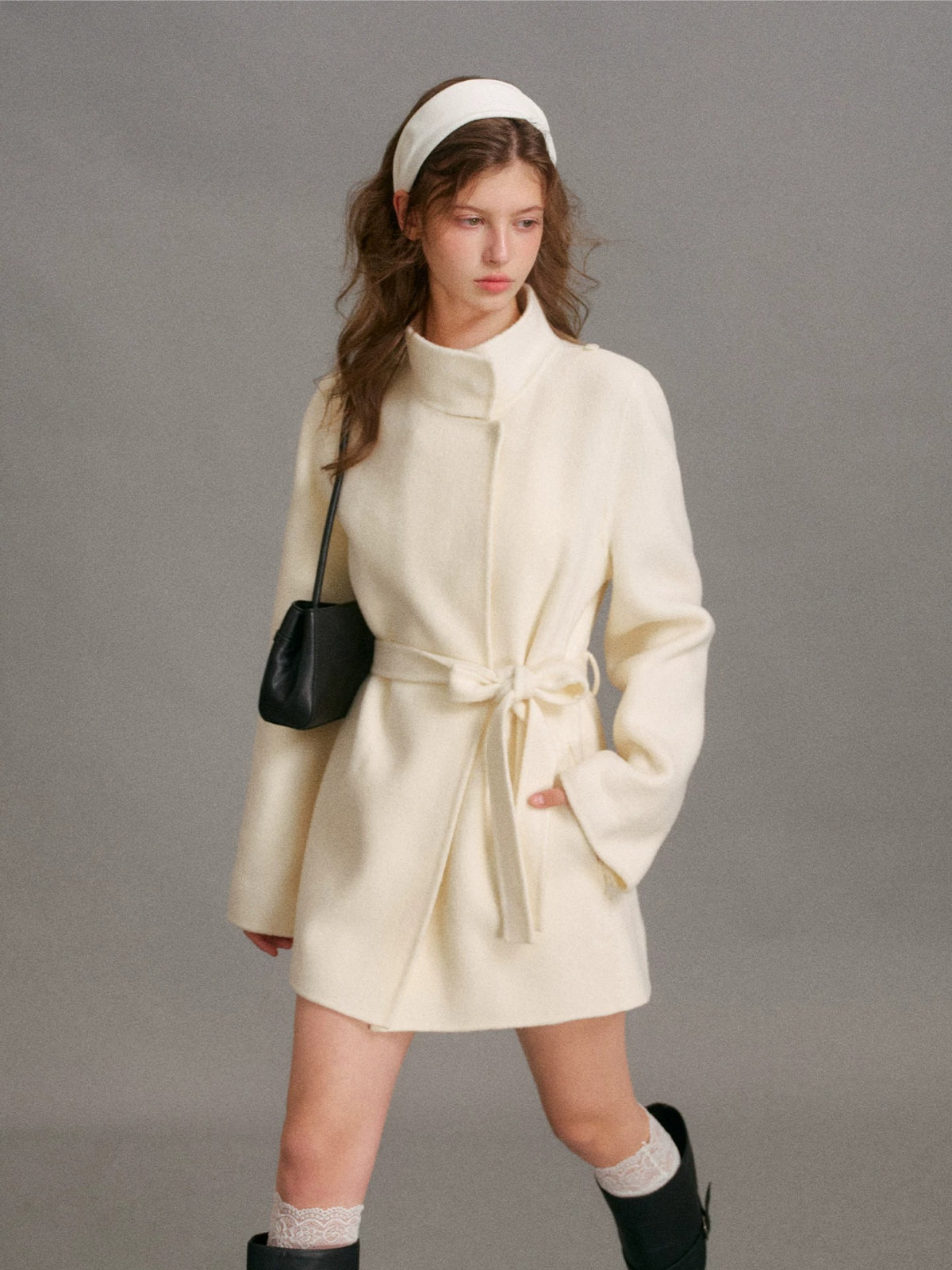 Detachable Cape Scarf Collar Coat
