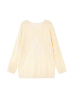Flower Jacquard Loose Knitted Top