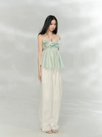 Ruffle Acetate Cami Top