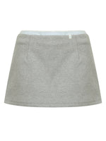 Contrast Hoodie Skirt Set
