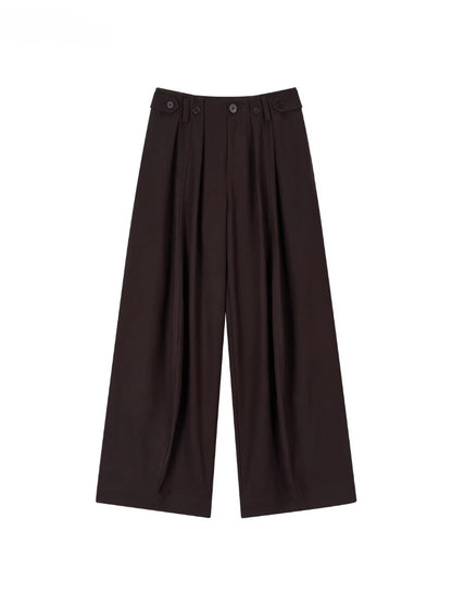 Pleated Wide-Leg Pants