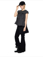 Plaid Peter Pan Top