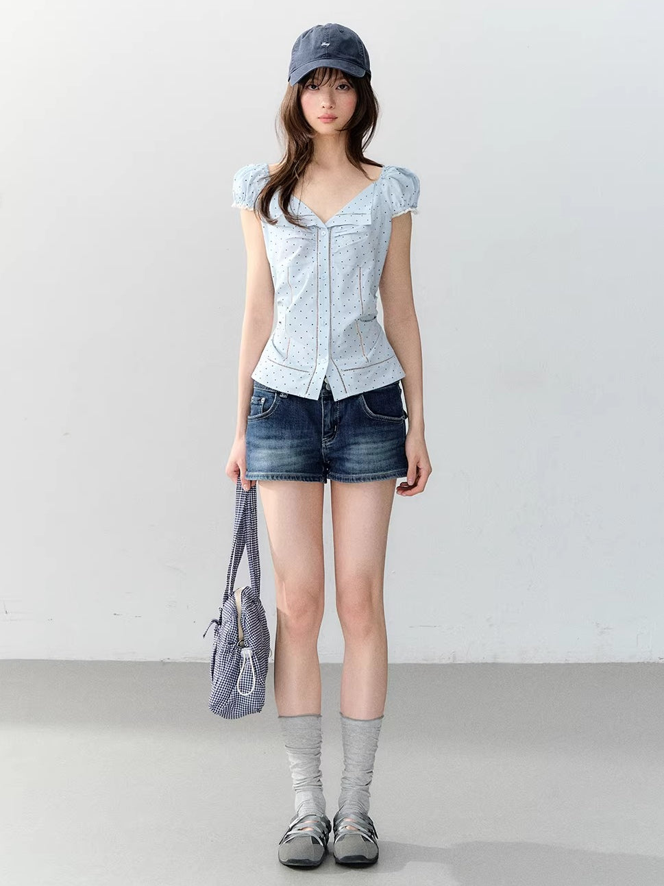 Polka Dot Tie Blouse