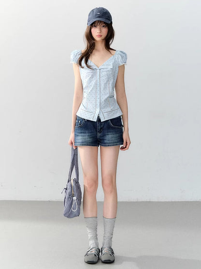 Polka Dot Tie Blouse