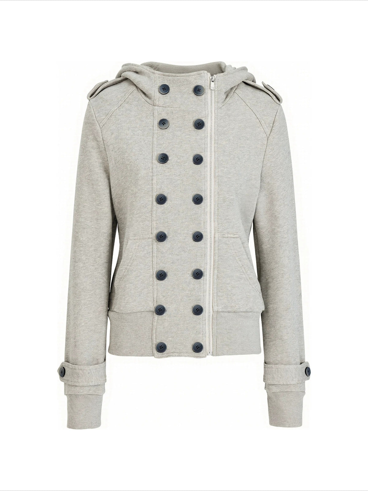 Double-Breasted Utility Cropped Jacket