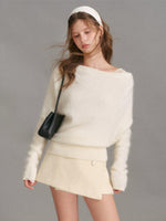 Cashmere Wool Lace Layered Sweater Set