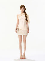 Fringe One-Shoulder Top