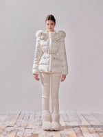 Fox Fur Large Collar Hooded Short Down Jacket
