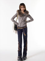 Suede Collar Jacket
