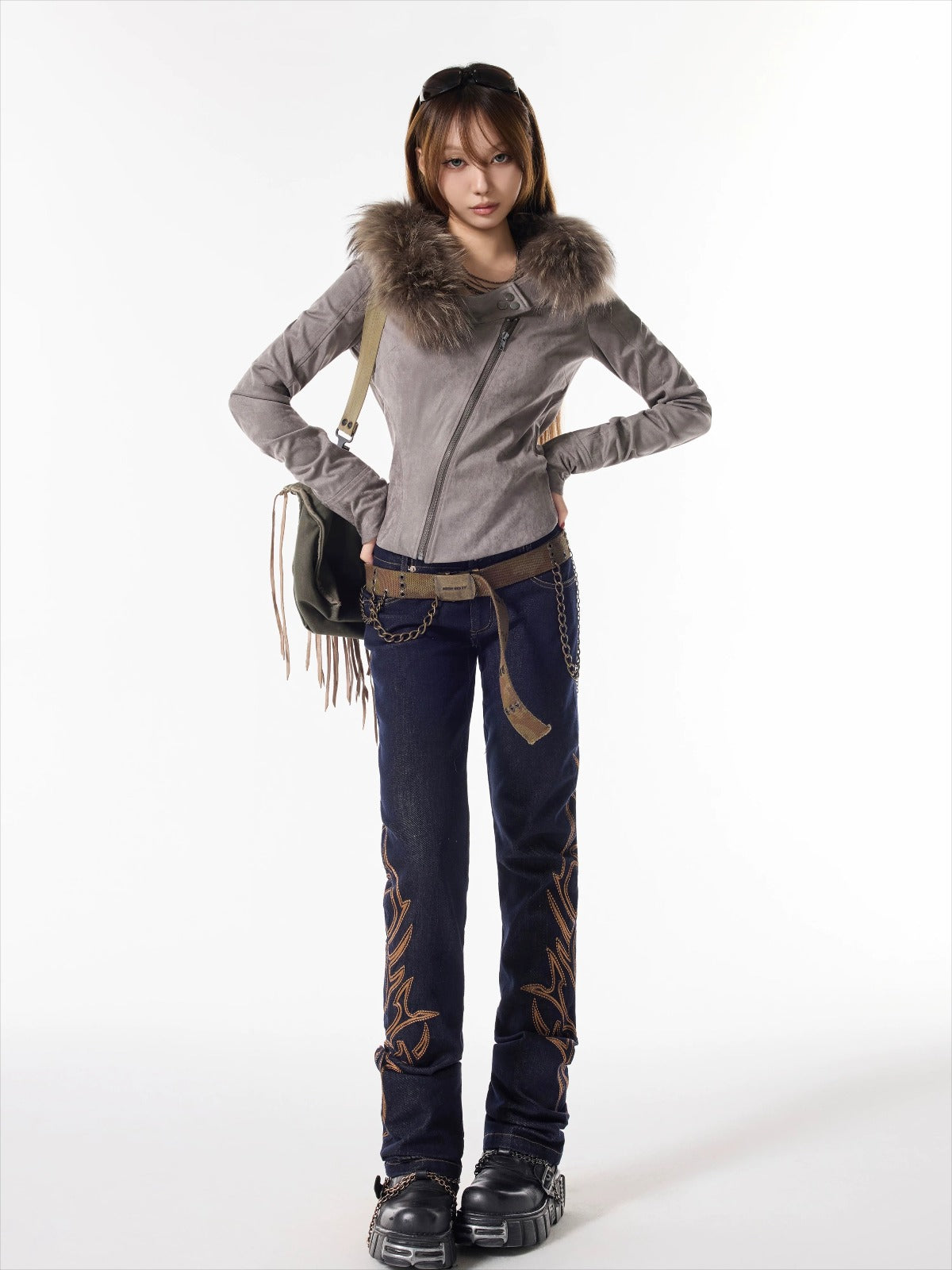 Suede Collar Jacket
