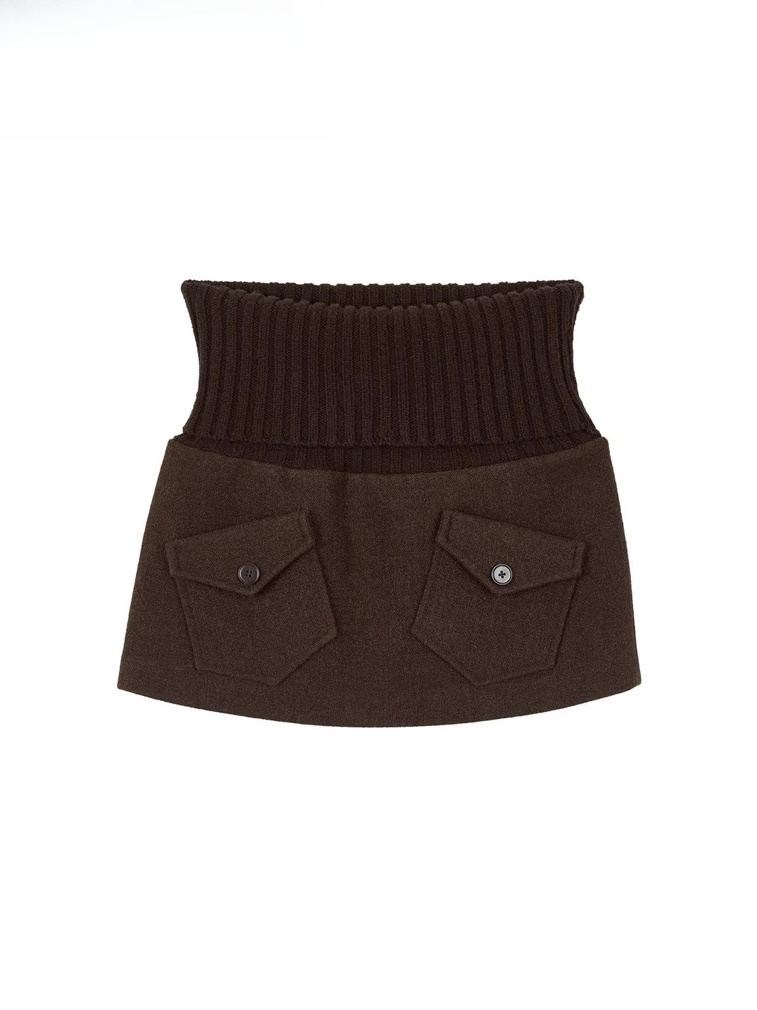Knit Waist Pocket Mini Skirt