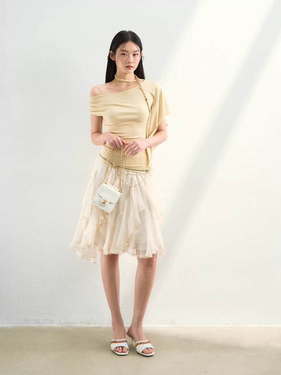Asymmetric Off-Shoulder Top