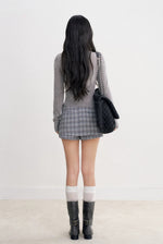 Contrast V-Neck Knit Sweater