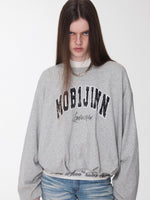 Retro Letter Print Balloon Sweatshirt