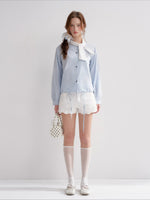 Polka Tie Drawstring Shirt
