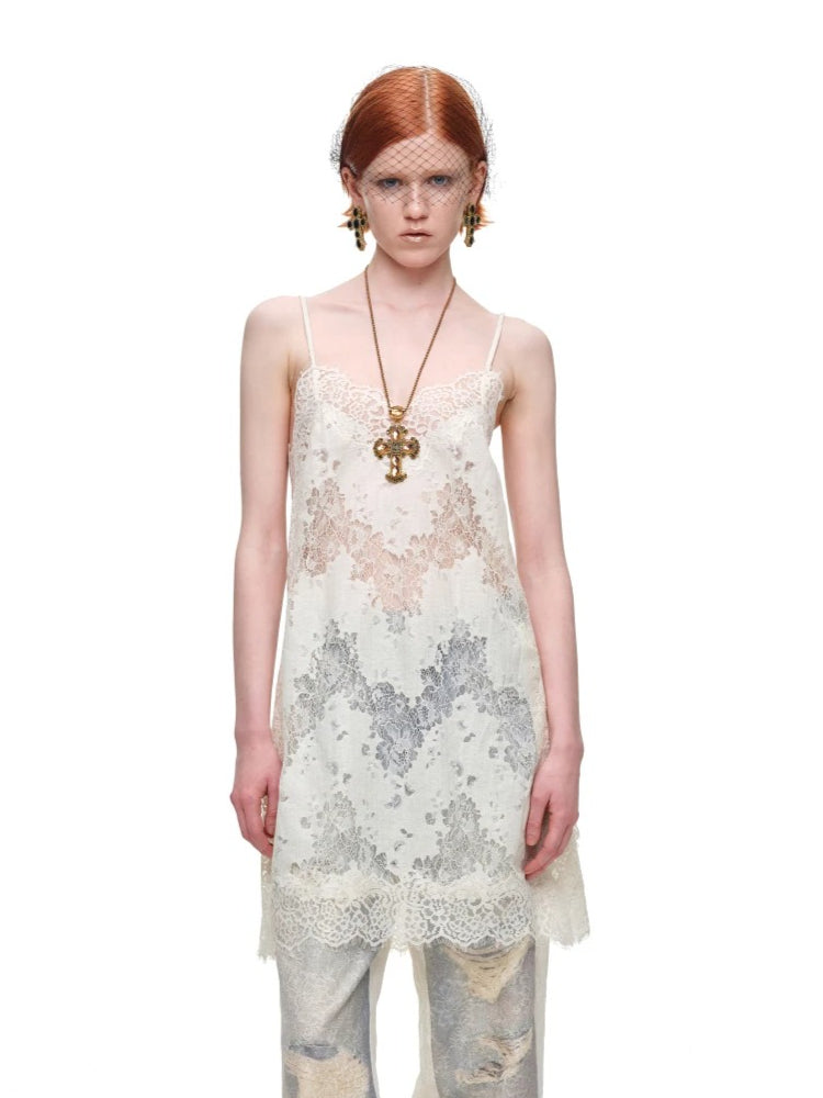 Lace V-neck Slip Dress