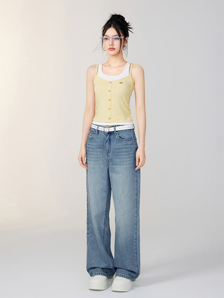 Two-Tone Knit Vest