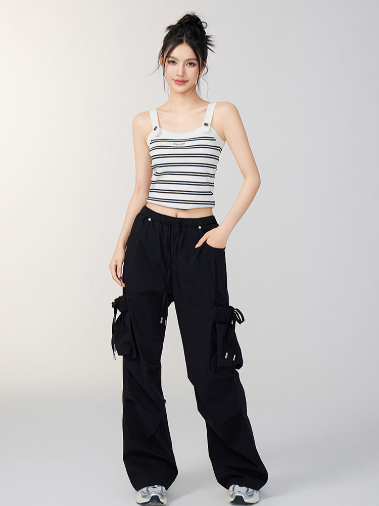 Color-Blocked Striped Knit Vest
